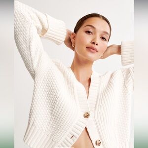 Abercrombie Cotton Seed Stitch Cardigan
